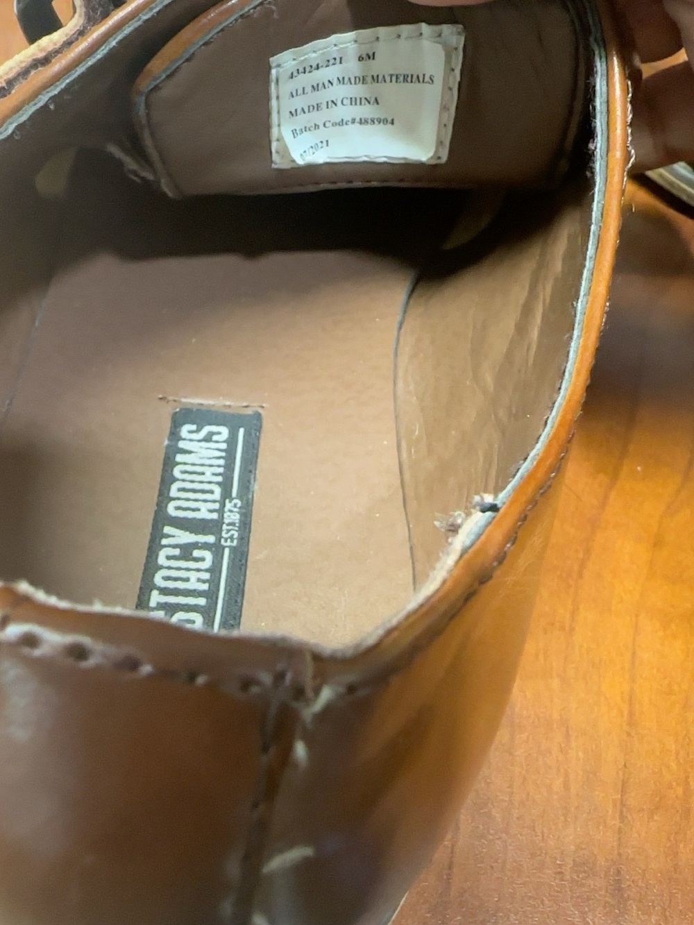 Stacy Adams Men’s Cognac Monk Strap Dress Shoes Size 6M - Picture 9 of 11